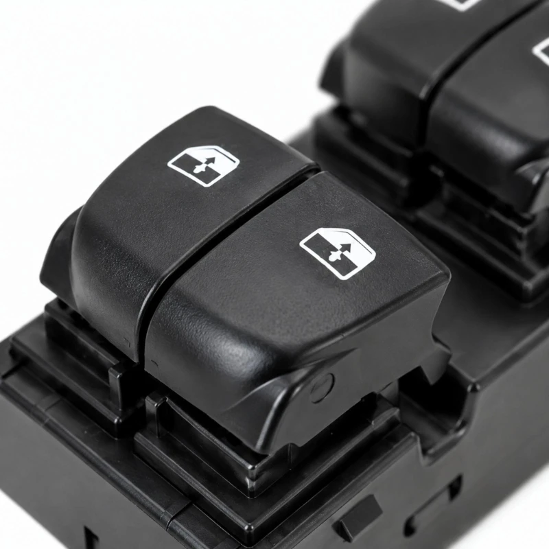 Front Left Electric Window Control Switches for Reference 254011766R, Black ABS 12 V Operation for Kadjar 2015-2021 R6FB