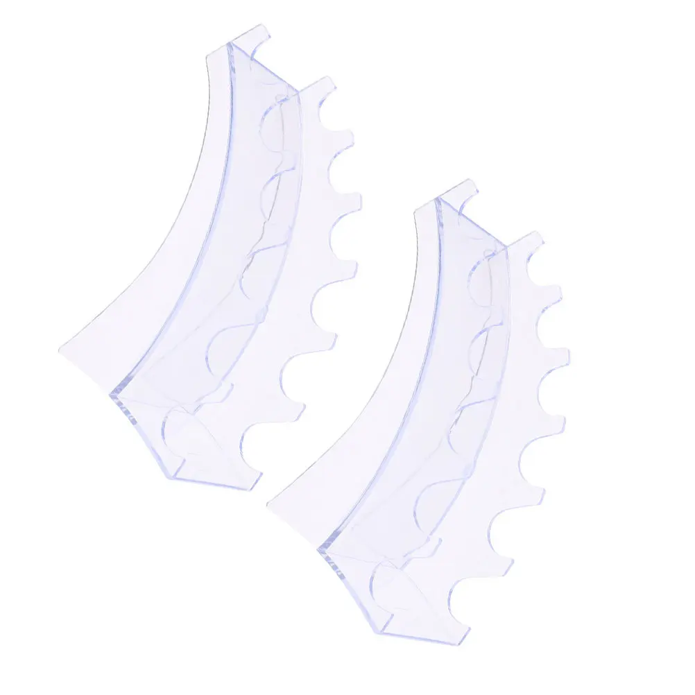 

2Pcs Transparent Display Stand for Makeup Brushes and Pens Desktop Storage Shelf Organizer Holds 6 Items Smooth Safe Edges