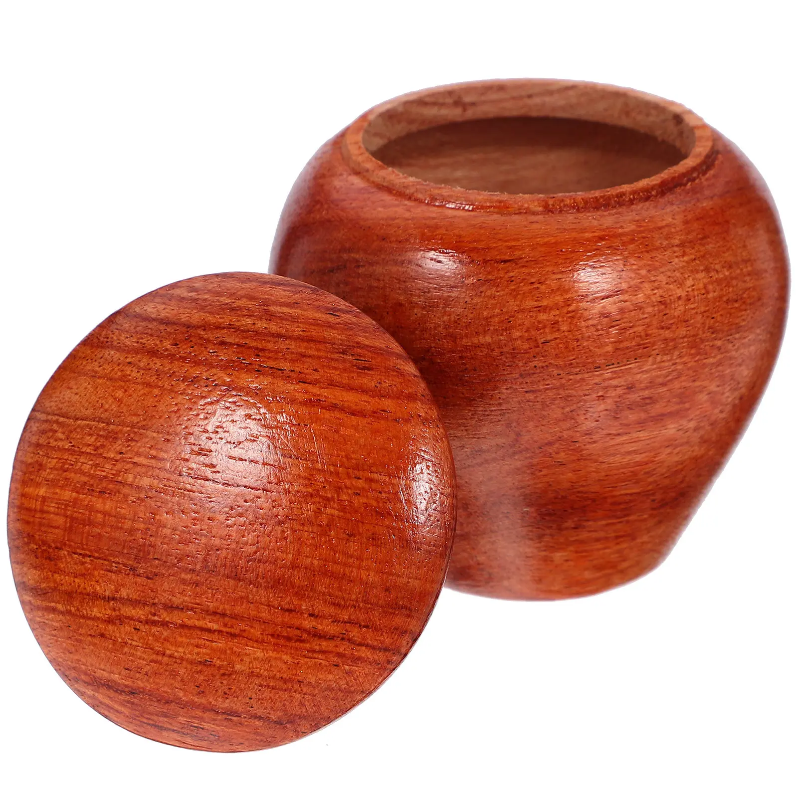 Mini Wooden Tea Storage Jar Airtight Loose Leaf Tea Canister Decorative Multi-Function Small Jar for Candy Coffee Snacks Home