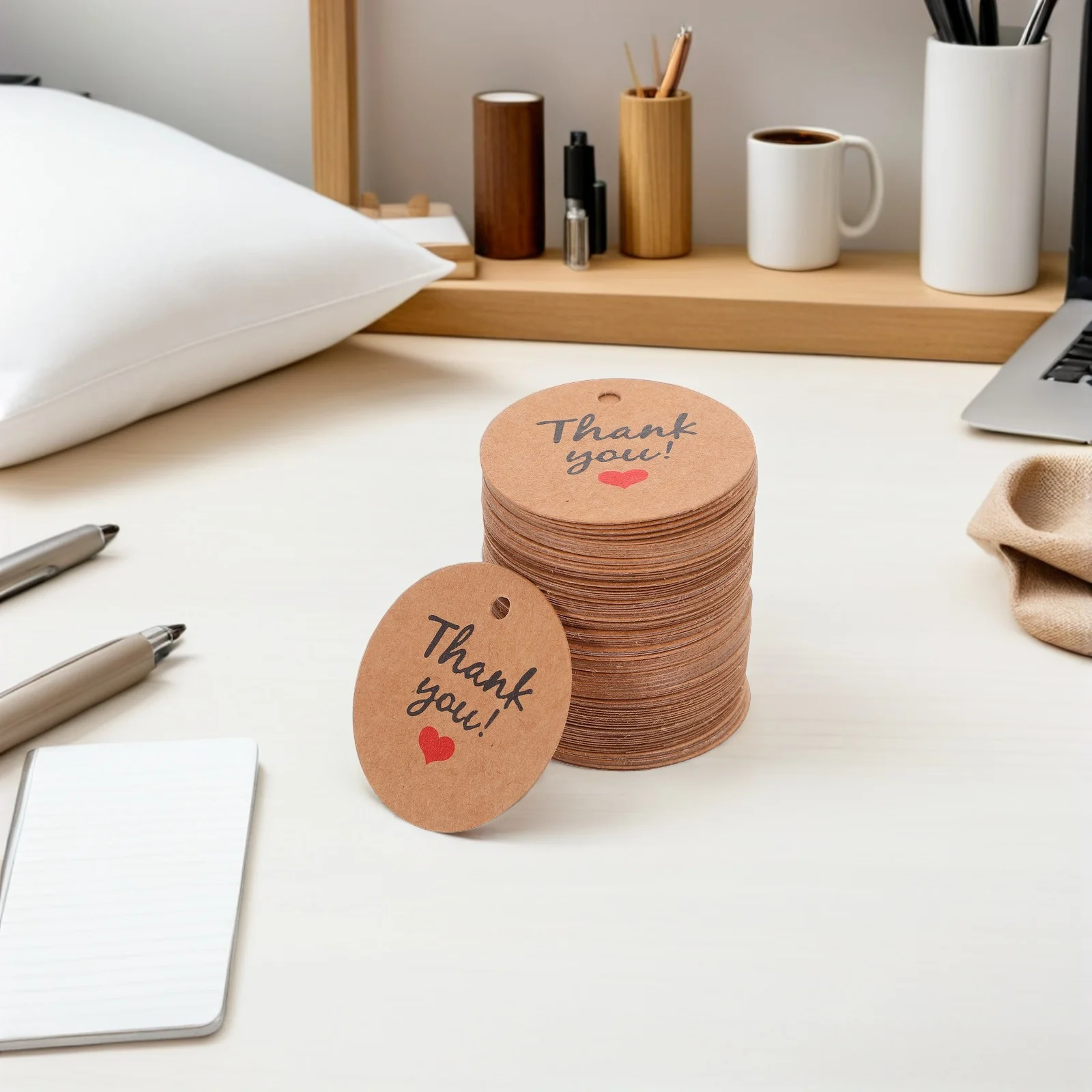 Kraft Paper Hang Tag Muffin Thank You Tags Rustic Wedding Flower Label Christmas Wrapping Package Labels