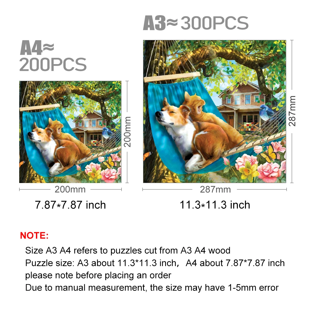 Sleeping Dog Wooden Jigsaw Puzzle Party Games Toys For Adults Wood Puzzles Board Game  Wood Animal Puzzle For Children