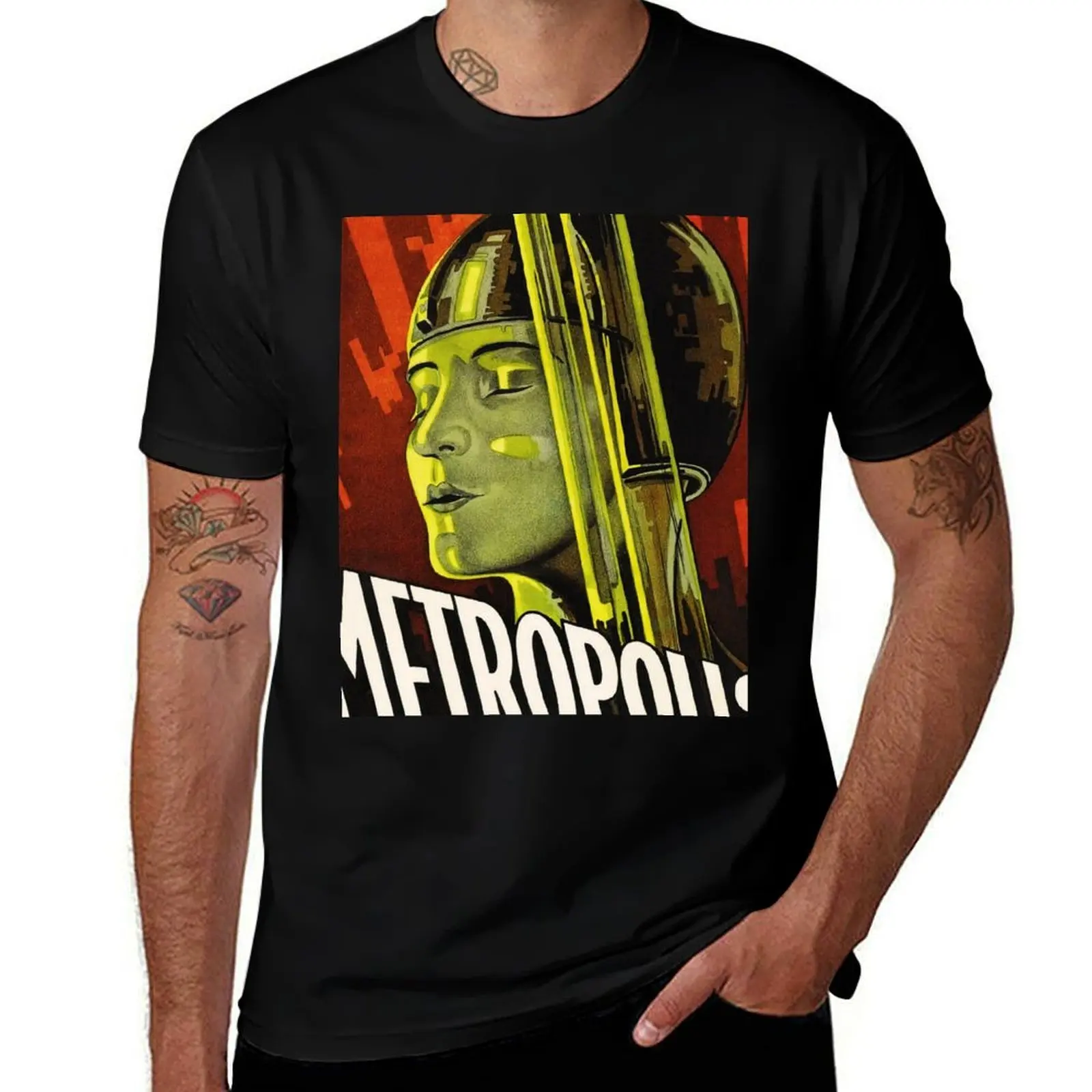 

METROPOLIS Directed by Fritz Lang German Sci Fi Movie Cult T-Shirt summer shirt shirts graphic tee t shirts for men pack