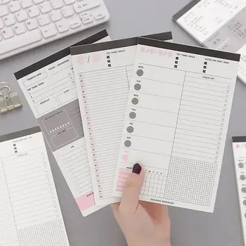 60 yaprak haftalık planlayıcısı not defteri, yırtılma zamanı blok planlayıcısı, liste planlayıcısı ped basit program planlayıcısı planlama yapmak