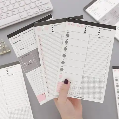 60 Sheets Weekly Planner Notepad, Tear-Off Time Block Planner, To Do List Planner Pad Simple Schedule Planner Planning
