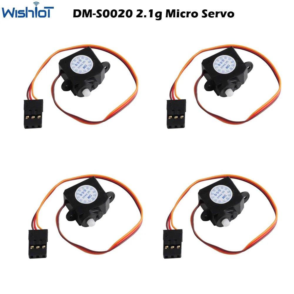 4x DM-S0020 Ultra-micro 2g Serwo Bezrdzeniowy silnik JR Złącze do zdalnego sterowania RC Model samolotu Robot Inteligentne urządzenie 2.1g Serwo