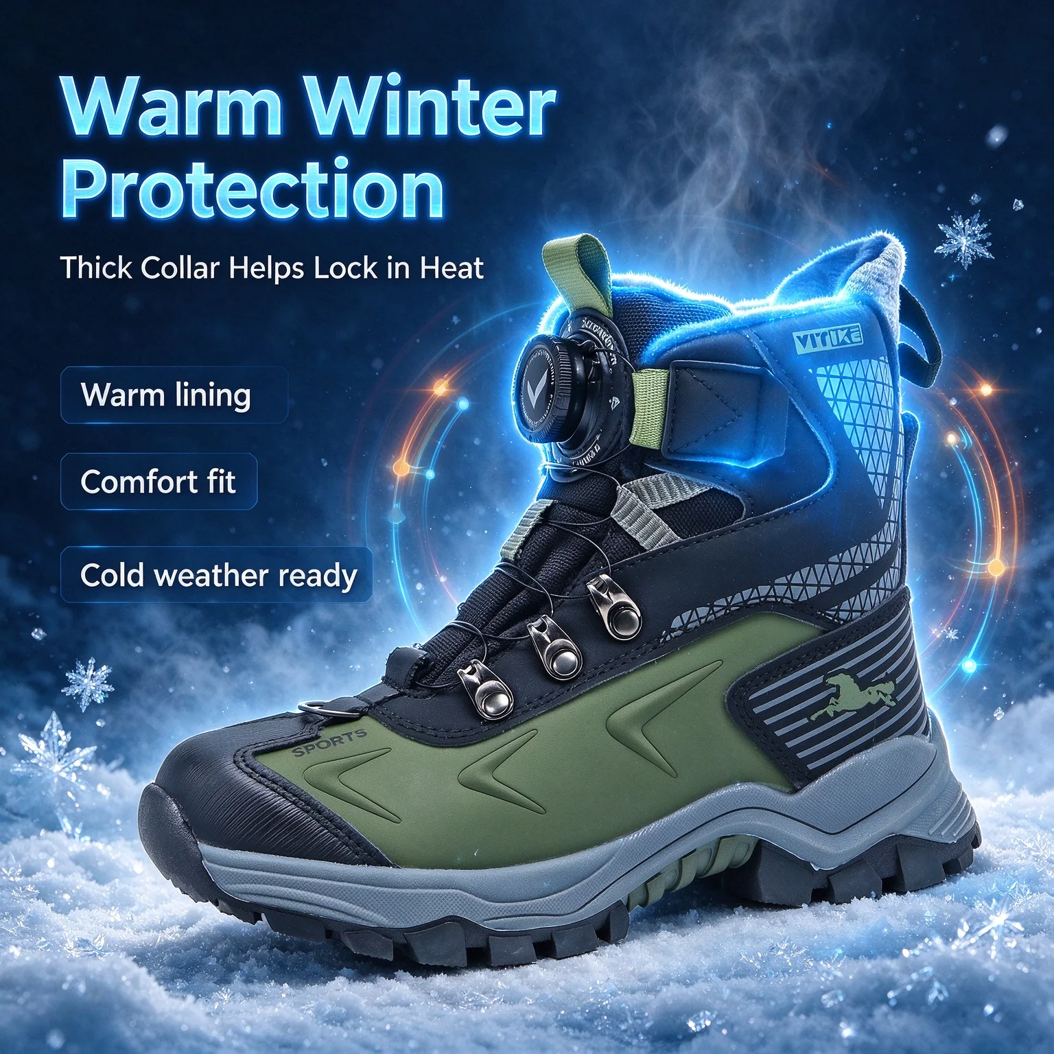 Kids Hiking Boots Outdoor Walking Climbing Sneaker Comfortable Snow Shoes for Active Children
