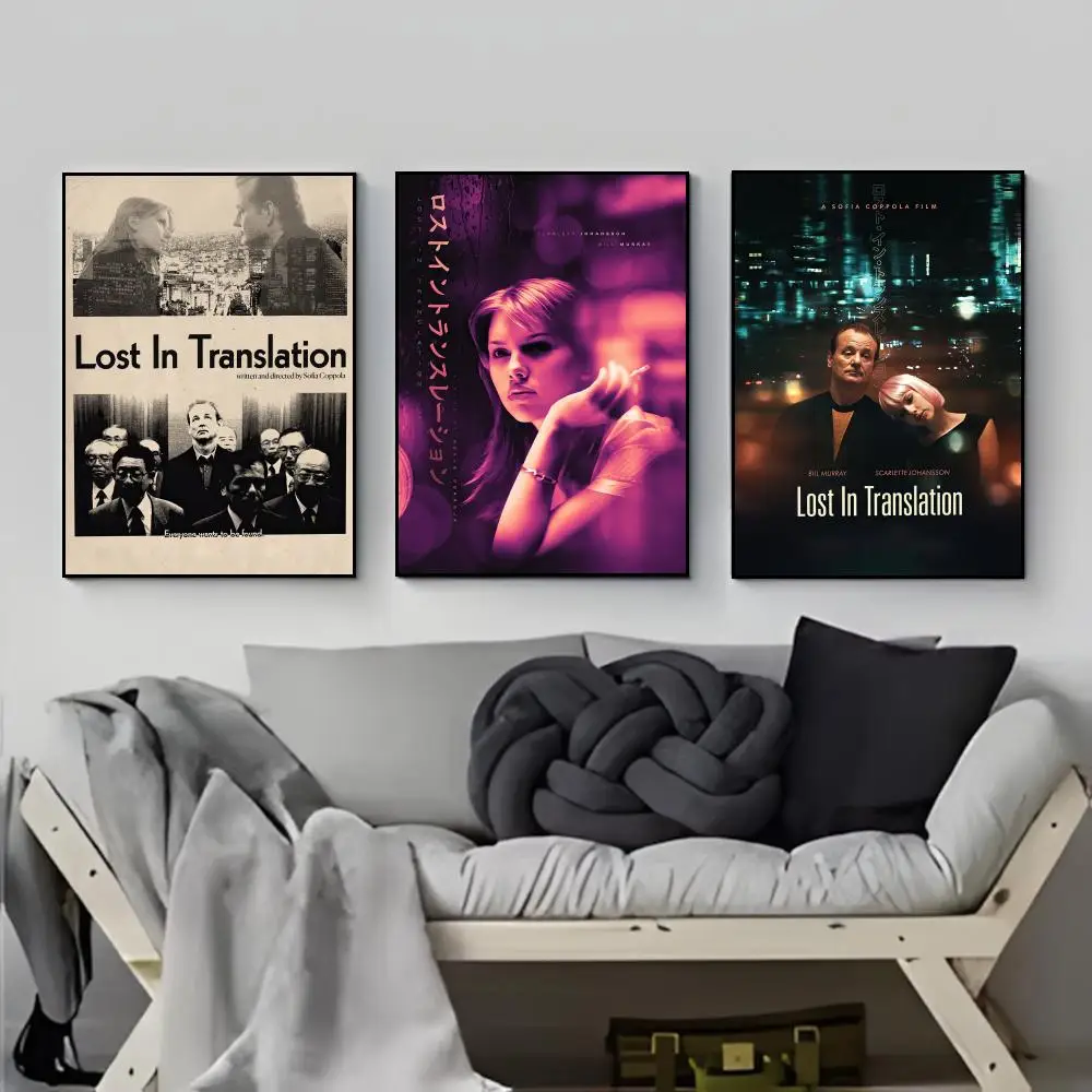 Quiet Intimate Movie L-Lost in Translation Poster Poster HD  Waterproof Wall Sticker Bar Living Room Decor Gift