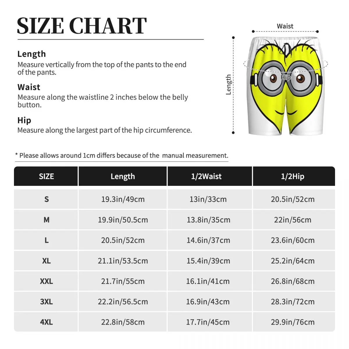 Custom Cartoon Animation Minions Pajama Bottoms Men Lounge Sleep Shorts Stretch Sleepwear Pjs with Pockets