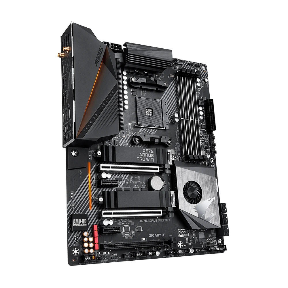 Imagem -05 - Gigabyte Amd X570 Aorus Pro Wifi Placa-mãe Suporte Ryzen 3950x Ryzen 5700 r5 5600 Cpu Ddr4 M.2 Nvme Pcie 4.0 Am4 Atx