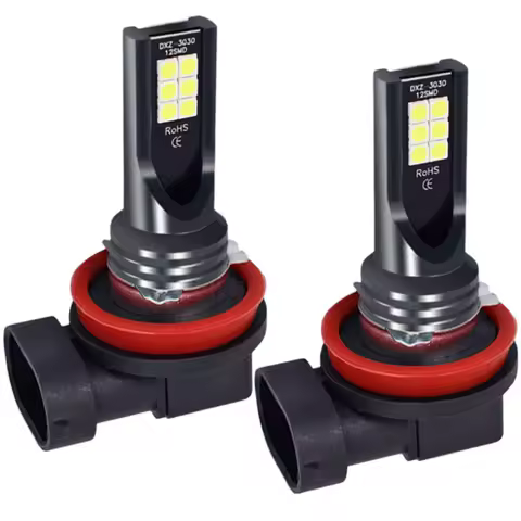 2PCS H11 LED Headlight Bulbs Super Bright 6000K White H11/H8 LED Fog Light Bulbs for Car and Motorcycle Headlight Conversion
