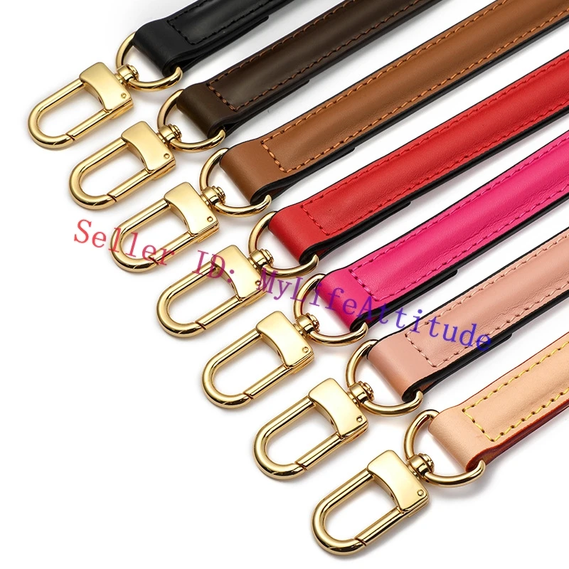 1.8 cm * 33 cm Echt Kalfsleer Handvat Riem Voor Designer Lady Neonoe Handtas Vrouwen Neo Emmer Tas Portemonnee hand Carry 7 Kleuren