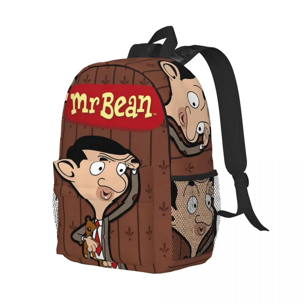 

Mr. Bean Cartoon Backpack Student Boys Girls BookBag Kids School Bag Computer Shoulder Bags for Men Women