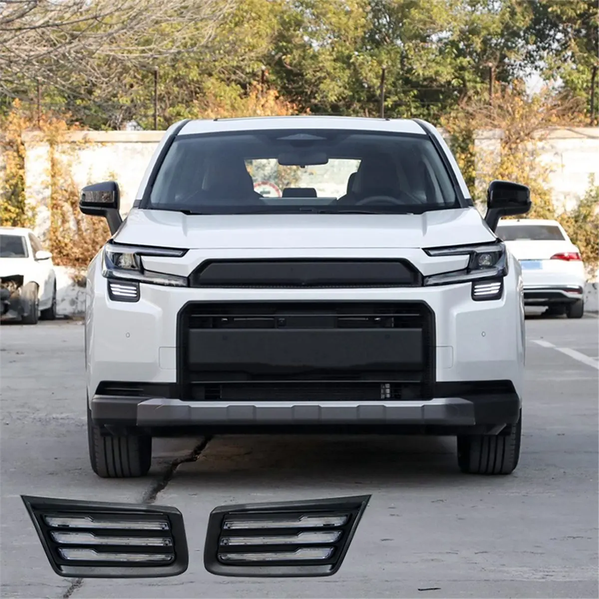 update. LED Daytime Running Light for Toyota RAV4 Woodland 2026 DRL Turn Signal Fog Lamp Front Bumper Light