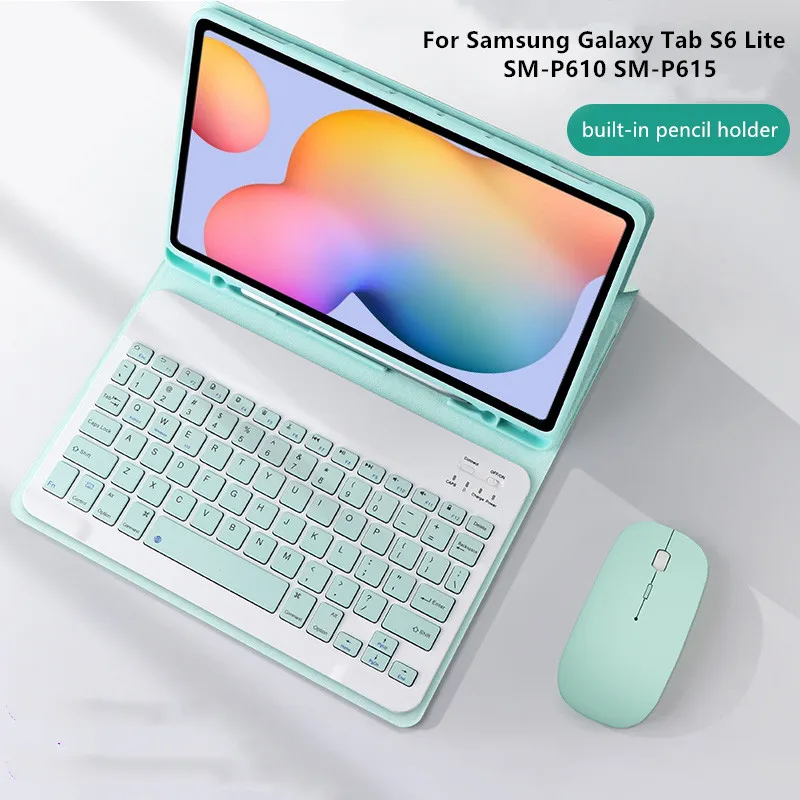 

Чехол с клавиатурой для Samsung Galaxy Tab S6 Lite 10,4 Φ P615 P610 P615, чехол для Tab S6 Lite, чехол для планшета с клавиатурой