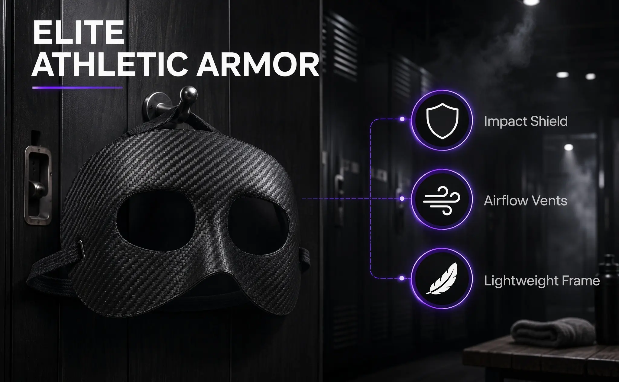 Sports Face Guard for Men Black Nose Cheek Protection Lightweight Breathable for Basketball Football Softball