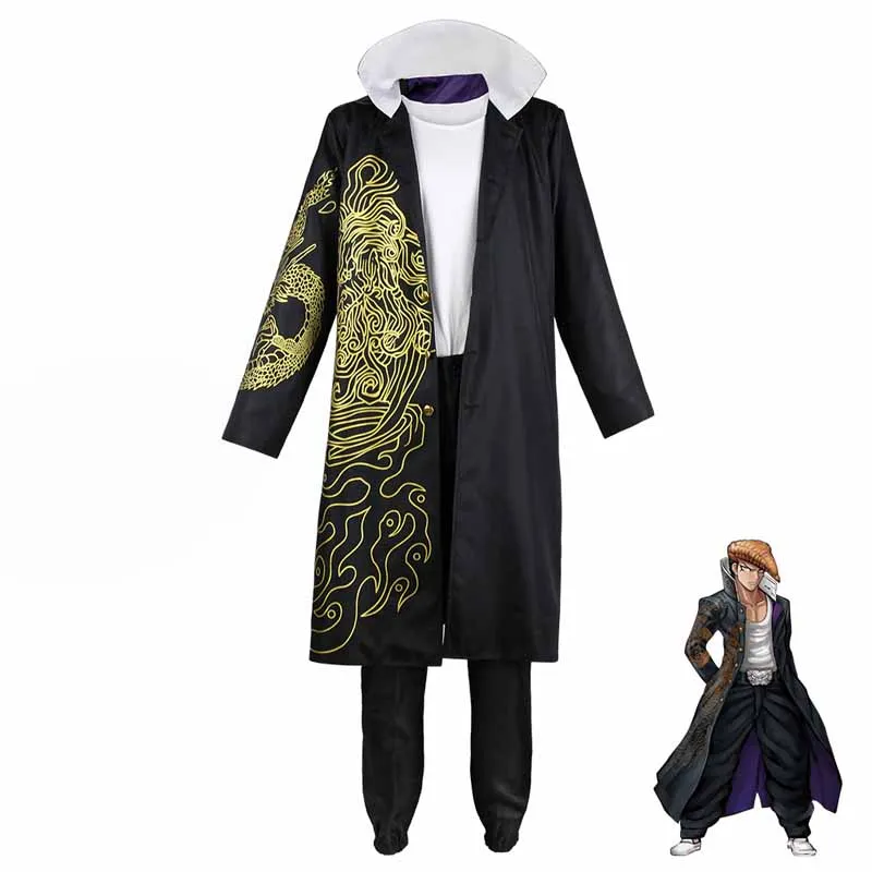 

Halloween Anime Party Cosplay Costume Danganronpa Mondo Owada Role Play Uniform Men's Top Pants Coat Outfits Adult Clothes