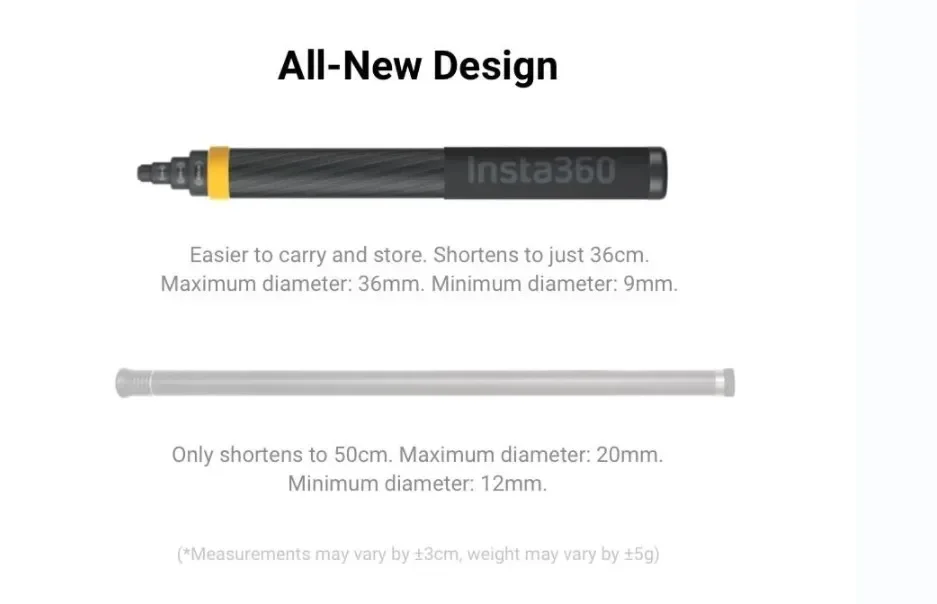 POSK In stock Original insta 360    Extended Edition Invisible Selfie Stick For Insta360 ONE one X3 / X2 / ONE R / ONR X view 6