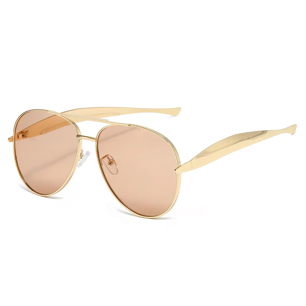 Metall Retro Cross-Border Damen High-End Piloten-Sonnenbrille für Frauen und Männer, Persönlichkeits- und Temperament-Sonnenbrille für Outdoor-Aktivitäten