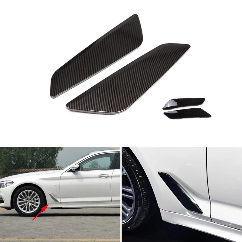 

For BMW 5 Series G30 2018 2PCS Glossy Black Side Wing Air Flow Fender Grill Outlet Intake Vent Trim