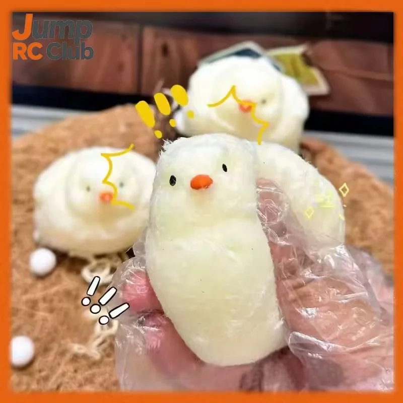Brinquedo de Silicone em Formato de Galinha DIY Artesanal para Alívio do Estresse, Engraçado, para Apertar e Descomprimir, Presente Divertido para Crianças e Adultos, para Mesa