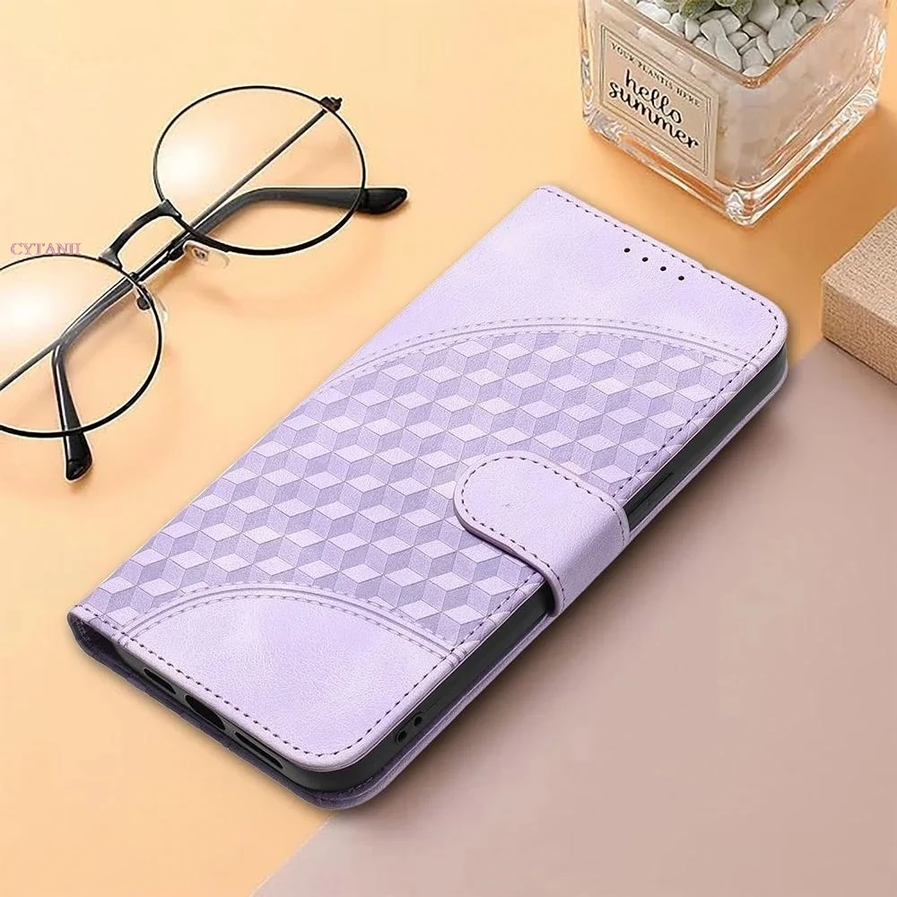 Cute Lattice Flip Case For Samsung Galaxy J530 J3 J5 2016 J7 A3 A5 2017 A6 A8 J4 J6 Plus 2018 Wallet Phone Protect Cover D16F