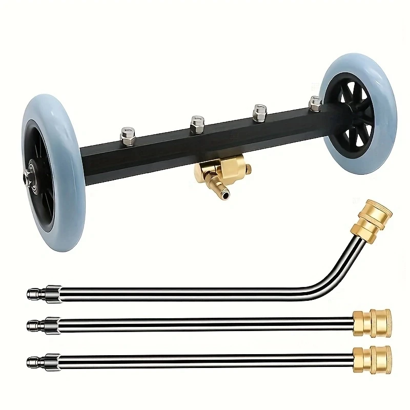 1 set 4000 PSI Undercarriage Pressure Washer with Surface Cleaner Attachment,4 Nozzles, and 3 Extension Rods - Clean Your Vehicl