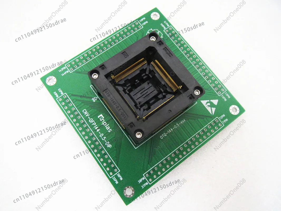 OTQ-144S-0.5-001 QFP144 LQFP144 IC Test Socket Adapter 20x20mm Pitch 0.5mm for Chip Programming Debug and Burn-in