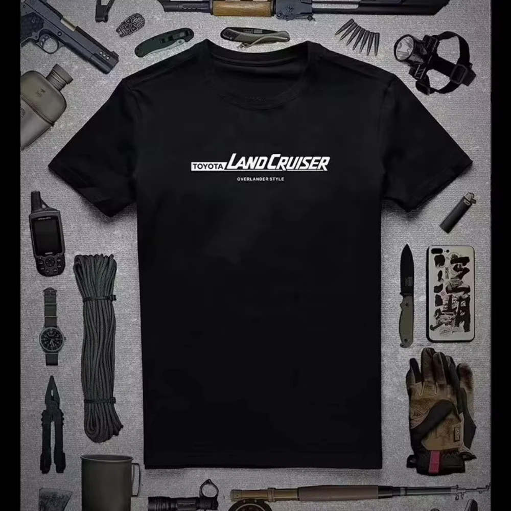 

2025 Summer Fashion Off-road Outdoor Fashion Printing Short-sleeved Cotton T-shirt Men Casual Personalized T-shirt High Quality