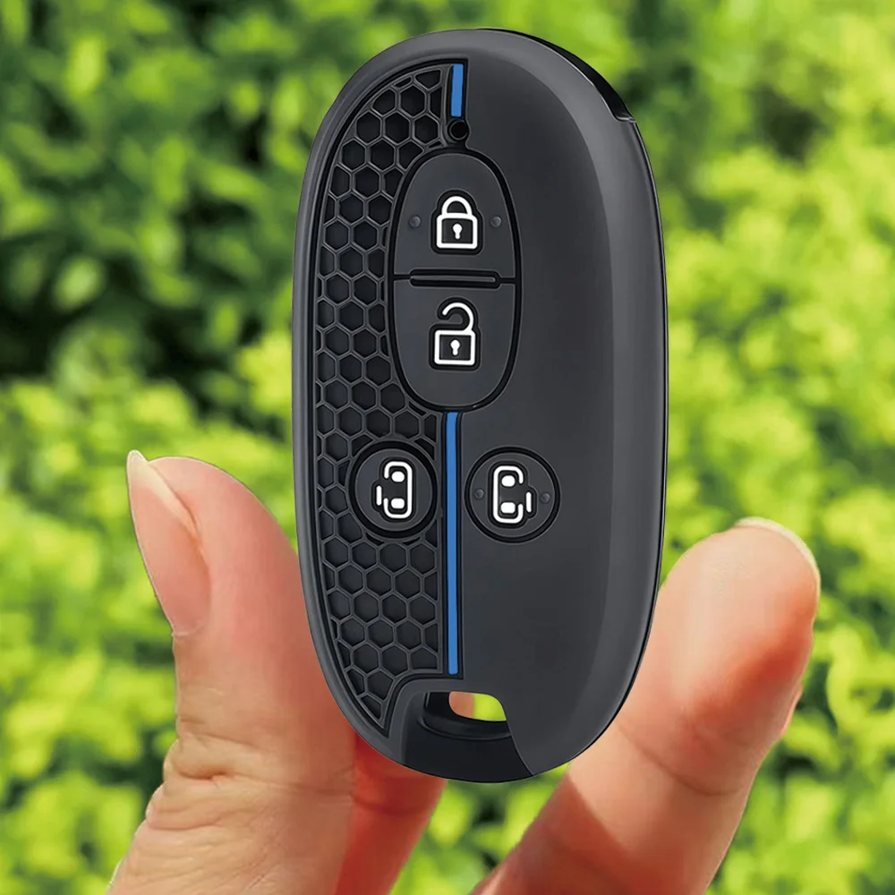 New Silicone 4 Buttons Car Key Case Cover Shell Fob For Suzuki Palette Solio MR Wagon Hustler Alto Lapin Every Spacia Protector