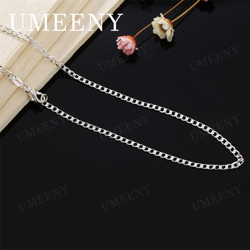 

925 Sterling Silver 2mm Figaro Chain Necklace 40-75cm Fashionable Hip Hop Accessory for Men and Women