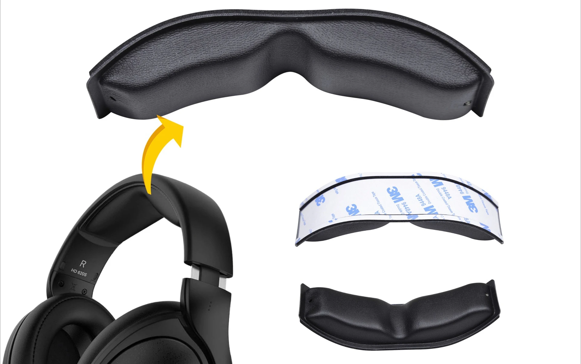 Replacement Soft Foam Protein Leather Earpads/Head beam cushion Compatible For Sennheiser HD620S Headset Earmuff Earphone Sleeve