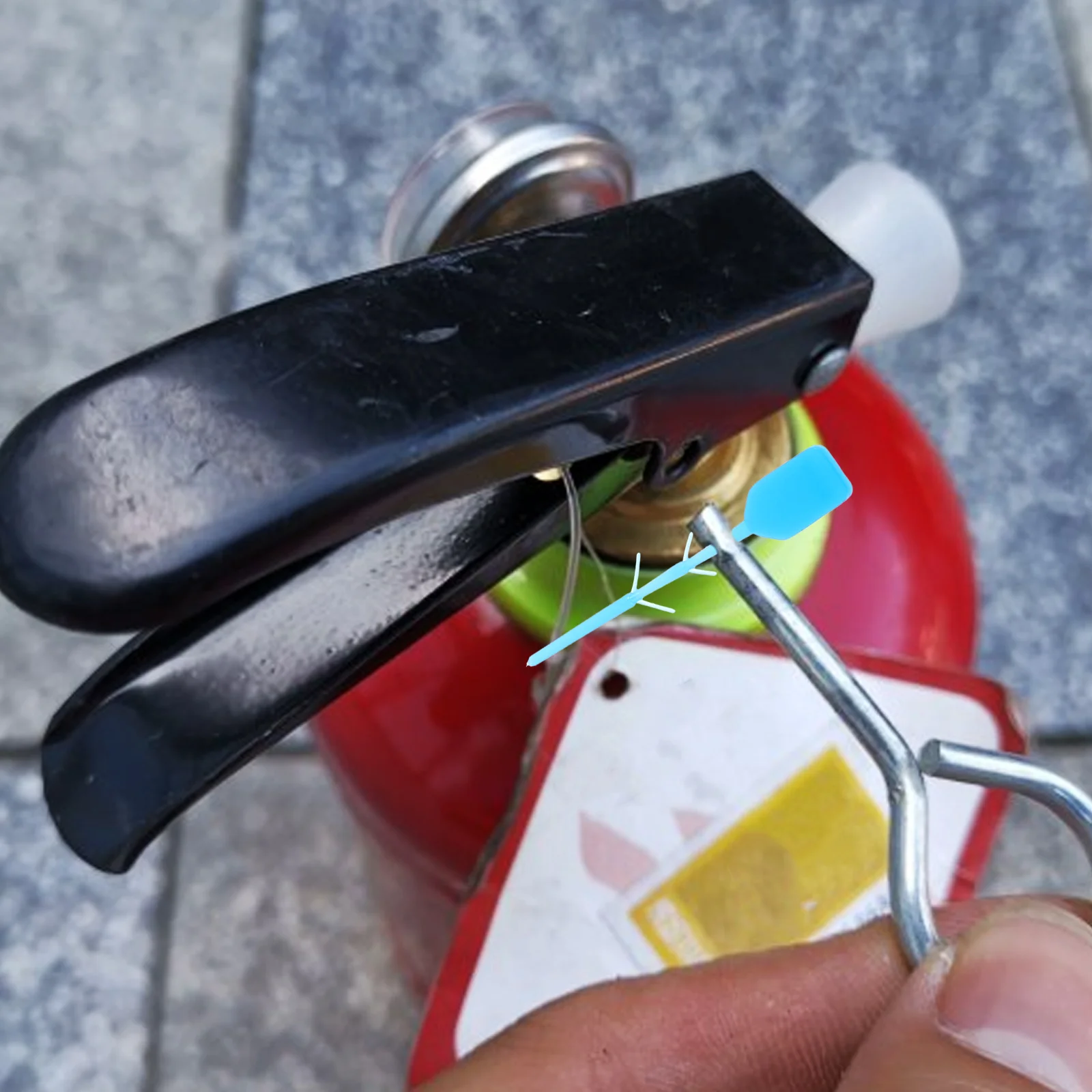 Tag Keamanan Segel Plastik Pemadam Api LED untuk Aksesori Gembok Segel Pin Tarik