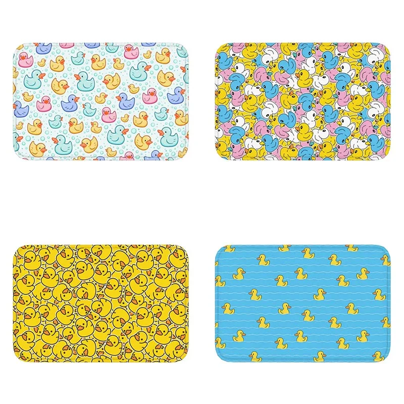 Canard en caoutchouc coloré de dessin animé, Polymères de porte d'entrée, Sol non ald, Cuisine, Chambre à coucher, Décoration de la maison, Kawaii