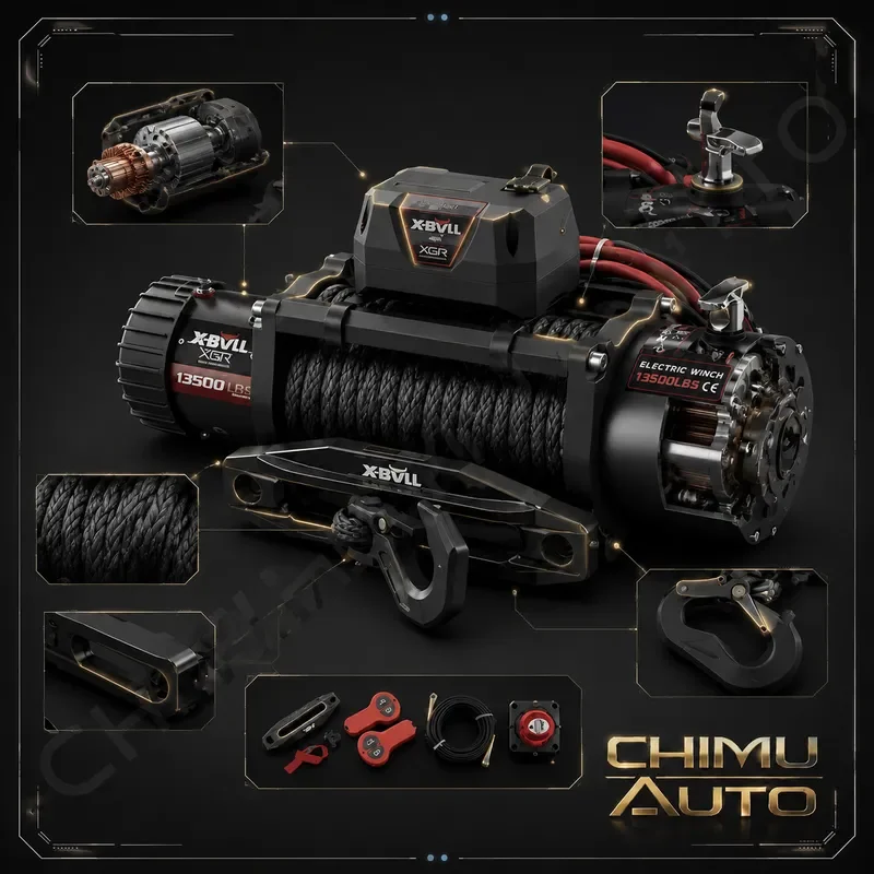 【CHIMU AUTO】 12V High Strength Electric Winch for Off Road Vehicle Remote Control Self Rescue Reinforced Guide Port