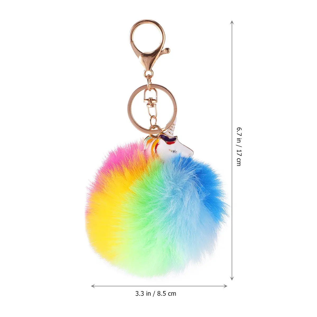 1Pcs Alloy Unicorn Key Ring Bright Color Stylish Personality Key Decoration for Keys Bags Latchkey Fun Creative Accessory