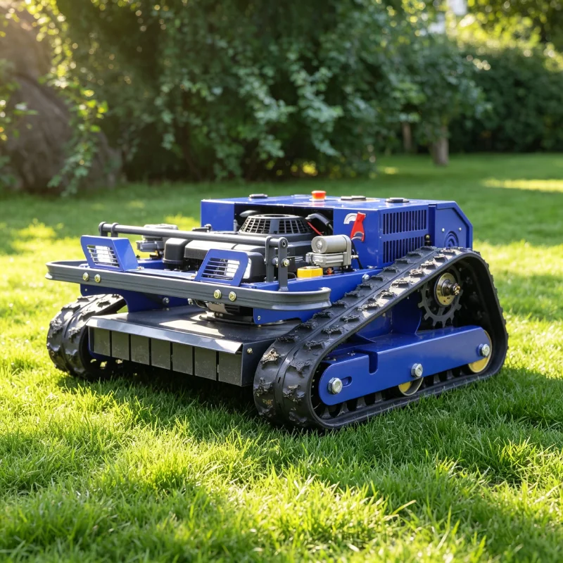 

Индивидуально настраиваемая гусеничная газонокосилка с дистанционным управлением, многофункциональный измельчитель травы для сельского хозяйства и лесного хозяйства, устройство для очистки садов от сорняков.