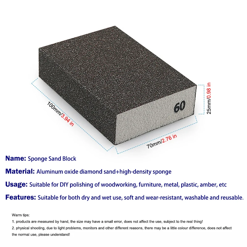 Sanding Sponge Sand Block 120-1000 Mesh Grind Brick For Metal Walls Wood Rust Remova Polishing Repair Decontamination Sandpaper