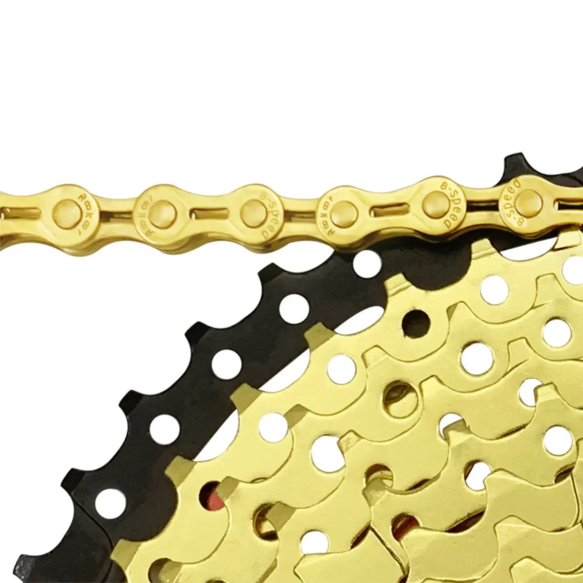 Rookoor MTB الطريق سلسلة دراجات 6 7 8 سرعة الفضة التيتانيوم مطلي EL نصف سلاسل مجوفة 116 وصلات الدراجات اكسسوارات الدراجة جزء