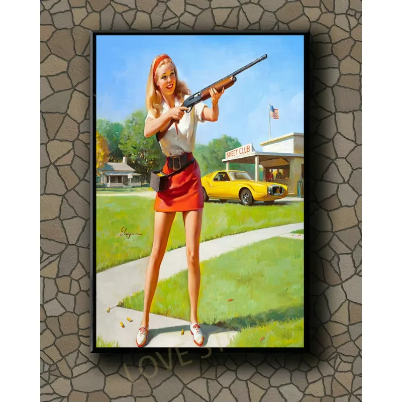 P234 Vintage Beautiful Pin-up Girl Classic Picture 36 Silk Fabric Poster Art Decor Indoor Painting Gift