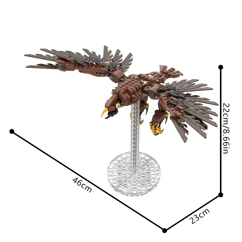 Gobricks MOC Gwahir eagle Building Blocks Movie The Rings Model Eagle of Middle Earth Bricks Flames Demons Monster Toy kids Gift