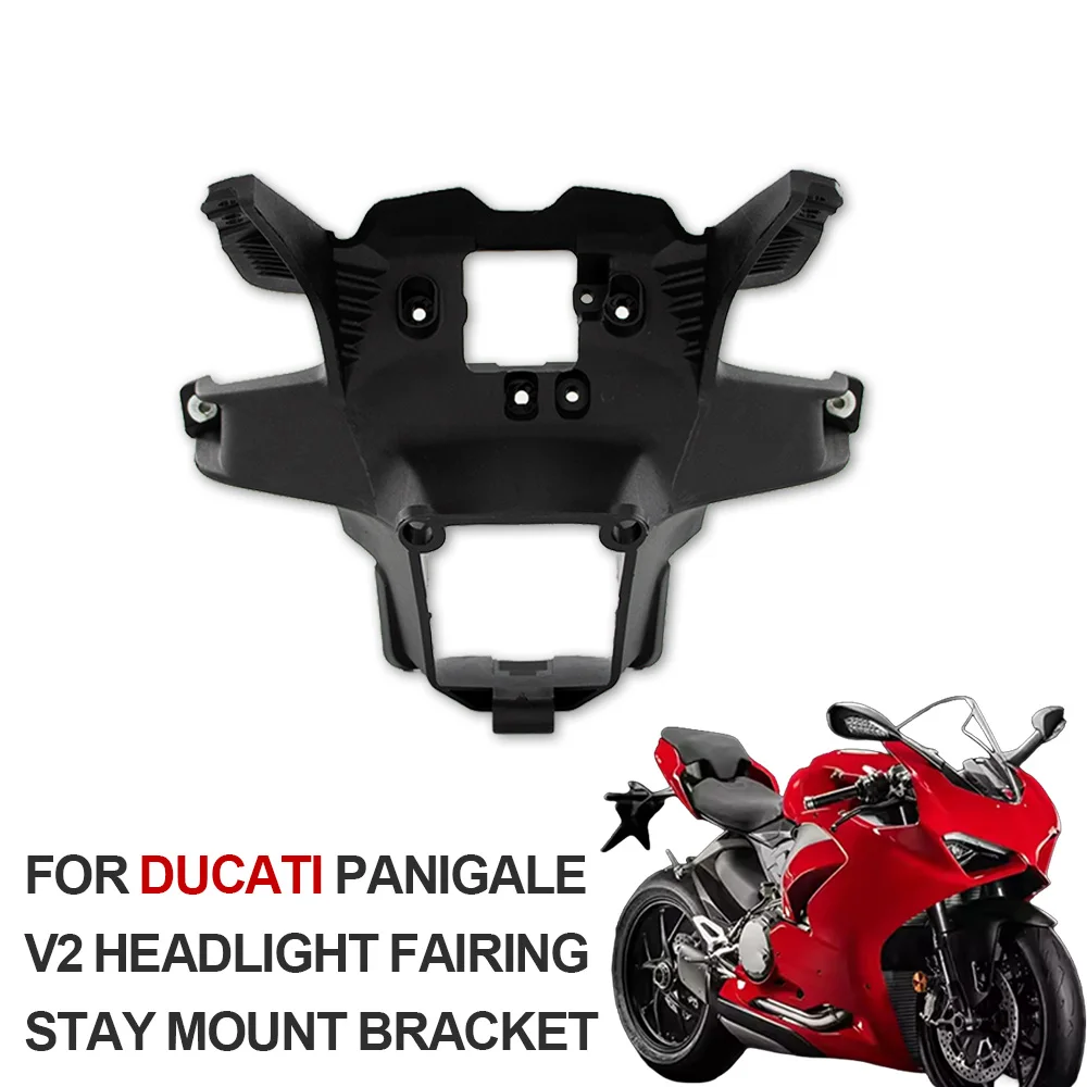 

Black Front Upper Headlight Fairing Stay Mount Bracket For Ducati Panigale V2 Motorcycle