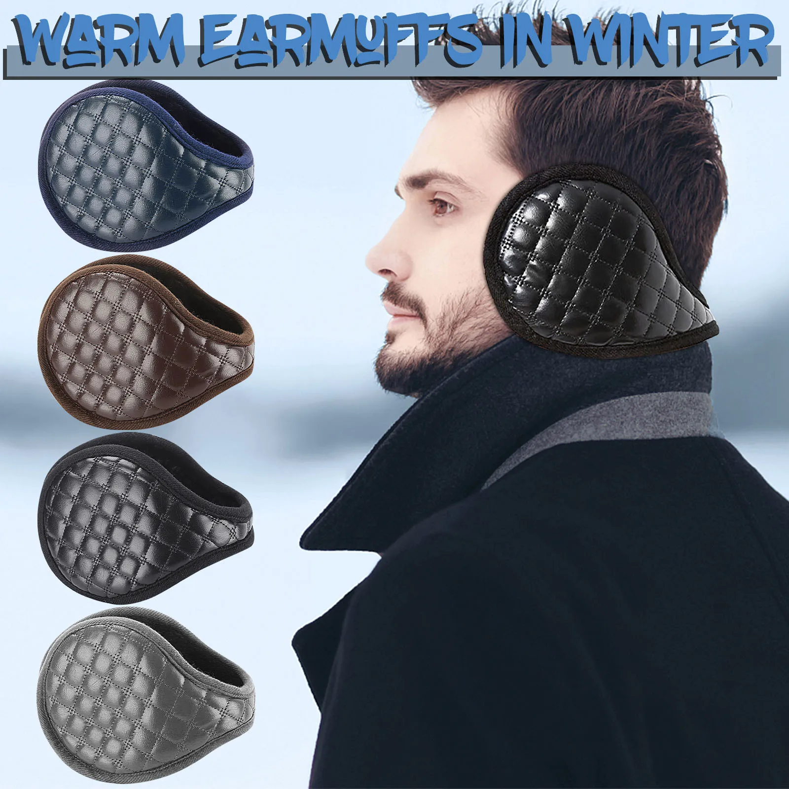 Men'S Winter Warm Earmuffs Plush Earmuffs Padded And Thickened Ear Warmers To Prevent Cold And Wind Warm Ear Muffs теплые наушни