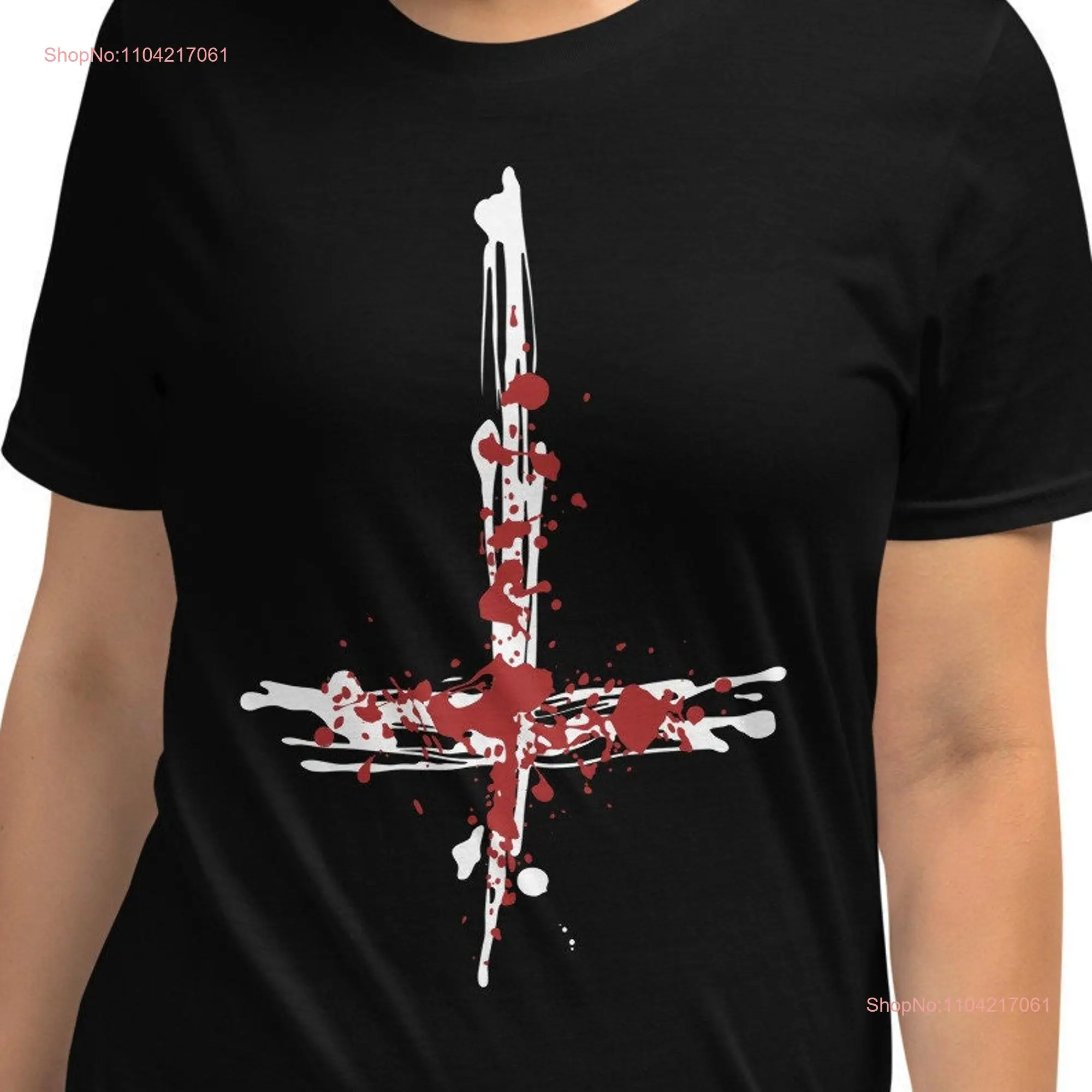 Inverted Cross Blood of Christ Men's  T Shirt long or short sleeves