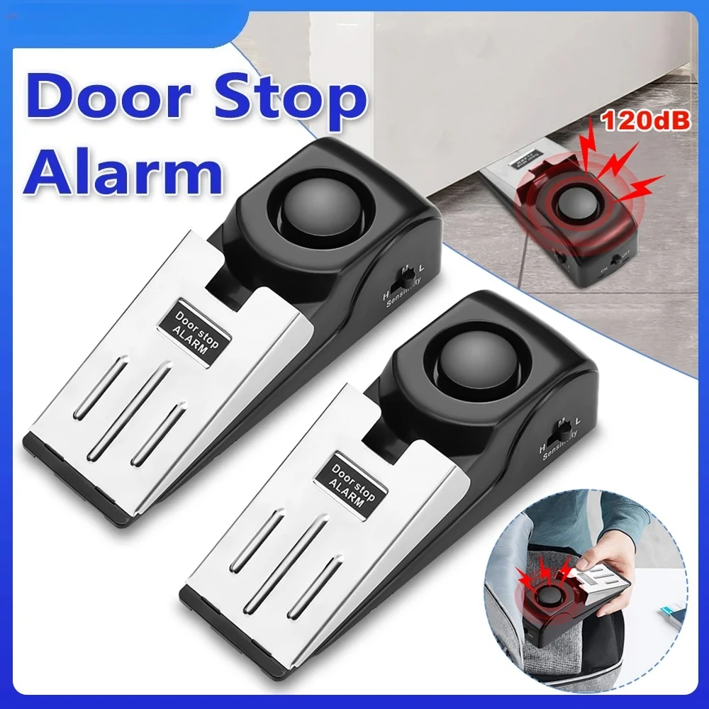 Awapow Door Stopper Alarm Portable Doorstop Security Alarm 120dB for Travel Home Apartment House Block Blocking System