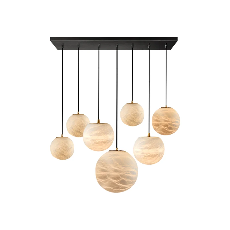 

2025 Trendy Marble Globe Gold Black Hanging Lamps Lustre.Pendant Lamp.Pendant Light Suspension Luminaire Lampen For Dinning Room