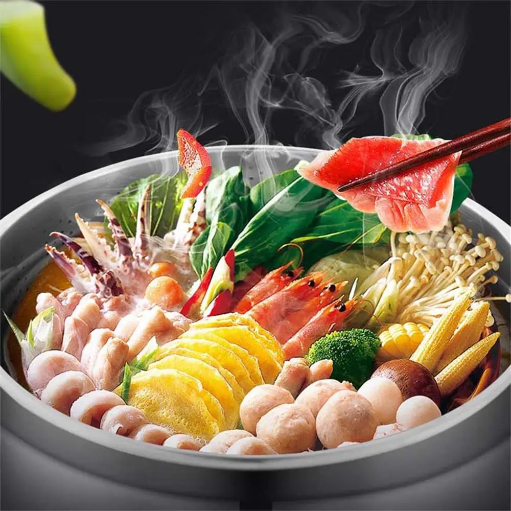 سطح المكتب المنزلي مسحوق الحساء الكهربائي موقد تجاري متعدد الوظائف طباخ المعكرونة الفولاذ المقاوم للصدأ المعكرونة طباخ