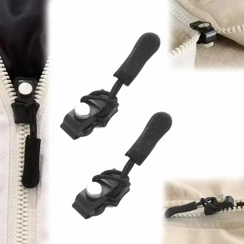 12PCS Universal  Zippers Head Zip Repairer Detachable Zippered Fixes Kit Fixed Zipper Replacement Slider DIY Sewing Accessory