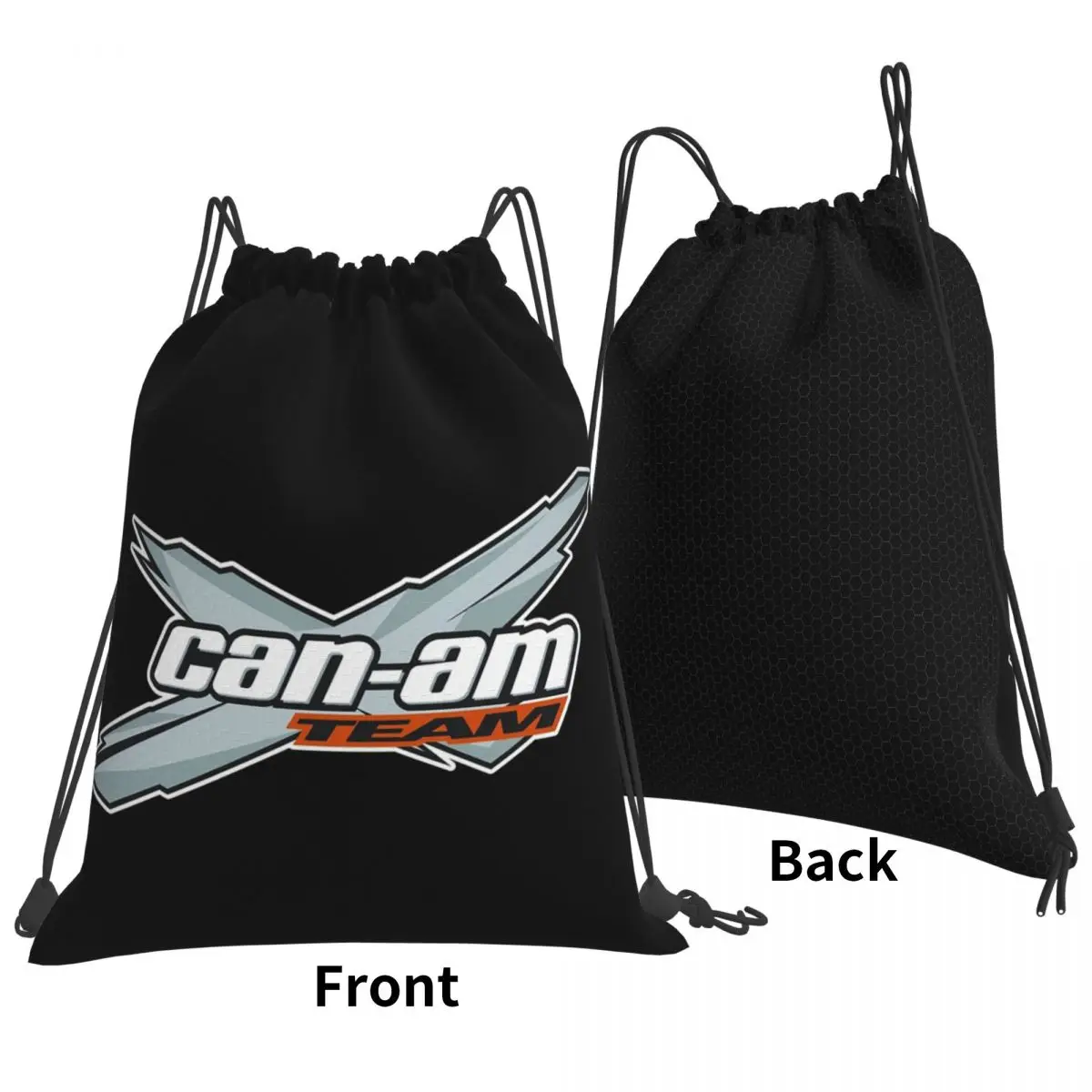 Can I Am Team Off-Road Or On-Road BRP ATV Backpacks Portable Drawstring Bundle Pocket Sports Bag Book Bags for Man Woman School