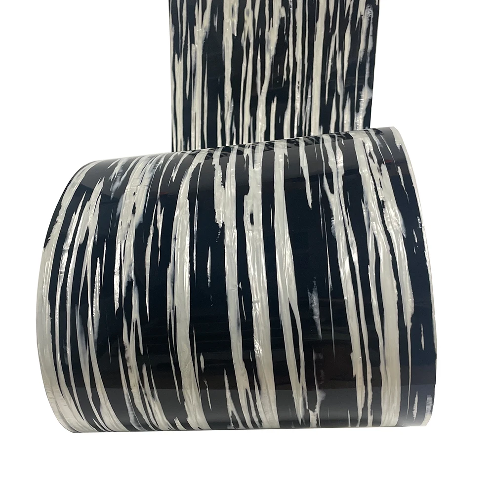 DIY Drum Wrap 0.50mm Black and White Stripes Celluloid Sheet Musical Instrument Deco Sheet