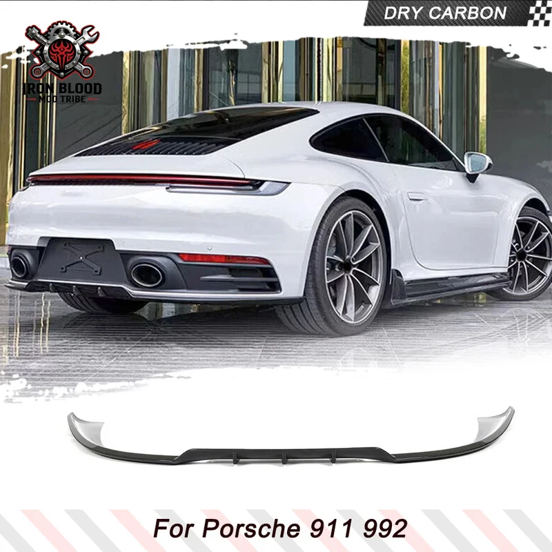

Suitable for Prepreg Dry Carbon Fiber Car Lip Bdy Kit Porsche 911 992 2019-2021 Racing Rear Bumper Diffuser Spoiler Splitters